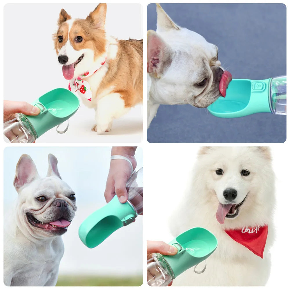 Garrafa portátil de água para cães - recipiente dispensador alimento - dispensador de água - passeios ao ar livre - caminhada - animais estimação